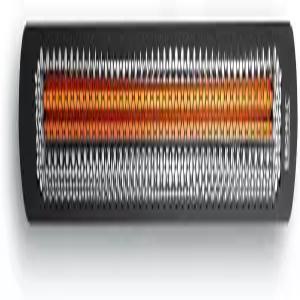 브로믹 텅스텐 스마트 히트 2000W 전기 파티오 히터 ？ 단일 요소 적외선 220V-240V 블랙 마감 BH0420030