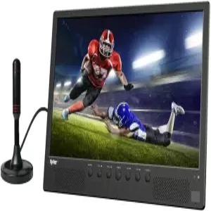 타일러 TM710-14 14인치 휴대용 LCD HD TV 텔레비전 및 모니터 HDMI USB SD MMC 내장 스피커 AC/DC 스탠드