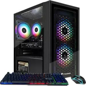STGAubron 게이밍 PC 컴퓨터 데스크톱 라데온 RX 560 4G GDDR5 인텔 코어 i5 최대 3.6G 16G RAM 512G SSD
