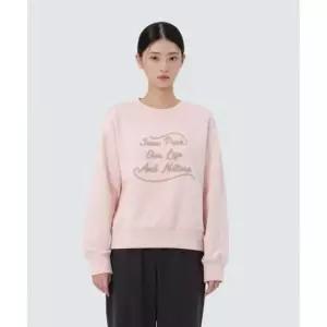 스노우피크 snowpeak APPAREL 여성 레터링 세미크롭 맨투맨 S25FWFHT63 Light Pink 217195