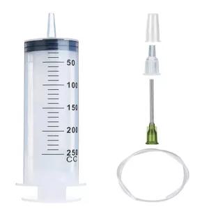 27.6인치 튜브와 바늘이 포함된 250ml 주사기 접착제 디스펜싱용 초대형 플라스틱 과학 실험실 물주기 리필
