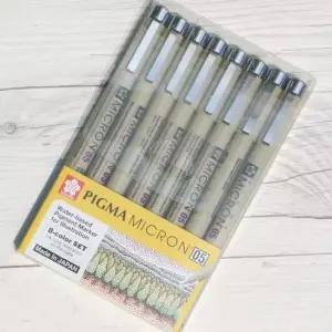 만화펜 사쿠라 피그마 마이크론 시리즈 0.45mm 8색세트