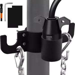 7핀 트레일러 플러그 홀더 알루미늄 체인 7방향 커버가 있는 헤비 듀티 견인 정리 키트 RV 캠퍼용 트렌큘러