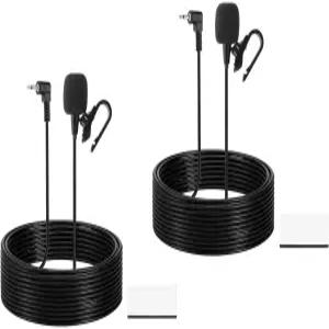 MECCANIXITY 자동차 스테레오 마이크 2.5mm 엘보우 2극 라디오 외부 교체 차량 헤드 유닛용 9.8피트 케이블