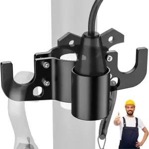 알루미늄 RV 견인 체인 정리함 및 7방향 플러그 홀더 업그레이드된 트레일러 헤비 듀티 방청 텅 잭