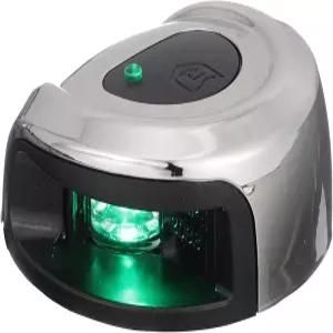 Attwood NV2012SSG-7 라이트아머 2마일 내비게이션 데크 마운트 사이드라이트 그린 LED 조명 원형