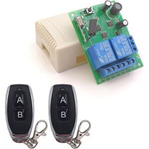 DieseRC DC 12V 24V 30V 리모컨 스위치 범용 무선 433Mhz Rf 10A 릴레이 수신 보드, 모터 라이트 게이트 도어 DIY 컨트롤러용 송신기 키 팹 2개 포함