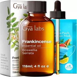 Gya Labs 프랑켄스 에센셜 오일 - 4 Fl Oz 헤어 스킨 디퓨저 아로마테라피 및 DIY 양초 만들기 향용