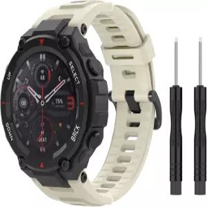 Amazfit T-Rex/T-Rex Pro 스마트워치와 호환되는 MoKo 시계 밴드 부드러운 실리콘 교체 스포츠 스트랩