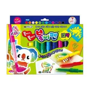불어서 그리는 스프레이 사인펜 불어펜 12색 조카 toy