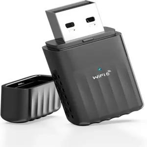 WONLINK 2 in 1 USB 블루투스 어댑터 AX900 2.4G/5G 듀얼 밴드 및 데스크톱 PC용 5.3 WiFi 6 Windows