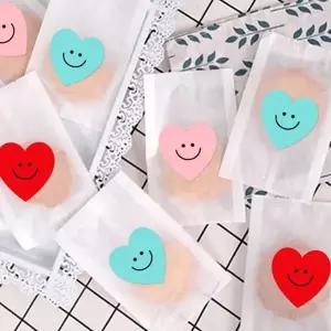 포장 스티커 귀여운 선물 다이어리 하트 스티커 꾸미기 웃는얼굴 포인트 손글씨 용품 수제 문구 데코 미소