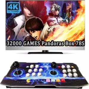 RegiisJoy 32000 78S 미니 판도라 박스 아케이드 게임 콘솔 PC 및 프로젝터 TV 2-4인용 1280X720 3D