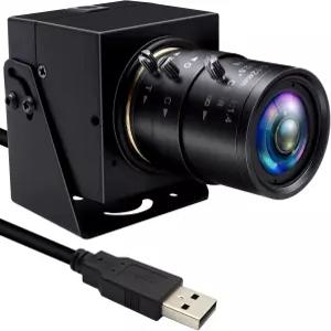 MMLove 1200P USB 카메라 2.8-12mm 수동 렌즈가 장착된 4배 광학 줌 웹캠 90fps 글로벌 셔터 고속 플러그