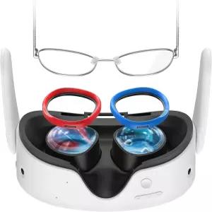 Oculus Quest 2/Rift S 액세서리 부드러운 실리콘 긁힘 방지 링 VR 렌즈 및 처방 안경과 호환되는 AMVR