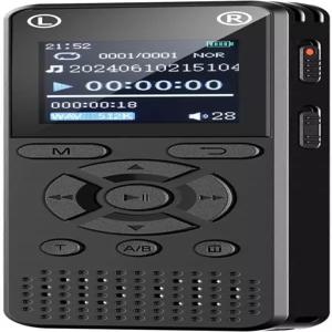 160GB 디지털 음성 녹음기 내장 스피커 포함 휴대용 오디오 활성화 WAV A/B 반복 및 비밀번호 보호 - 회의