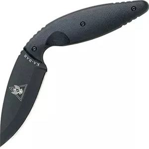 일자 검은색 대형의 Ka-Bar TDI 법 집행 칼