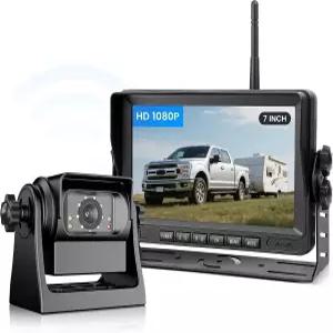 EWAY 무선 WiFi 마그네틱 백업 카메라 7인치 IPS 모니터 HD 1080P 충전식 배터리 배선 없음 - 후방 후진