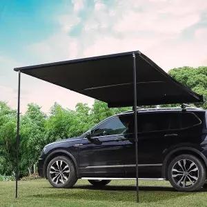 AMNOOL 차량 차양 캠핑 야외 접이식 측면 풀아웃 립스탑 오버랜드 PU5000mm 내후성 SUV/트럭/밴용 사이즈