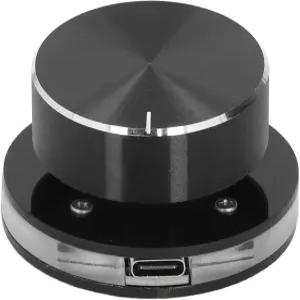 포키티 USB 볼륨 조절 노브 RGB 라이트 360 회전 맞춤형 오디오 멀티미디어 조절기 안드로이드 호환 컴퓨터