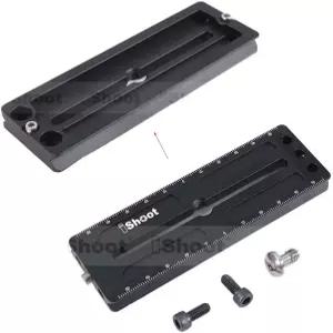 iShoot 12cm 길이의 카메라 퀵 릴리스 플레이트 - 대형 호환 배터리 그립 및 아르카-스위스 핏 2개로 L자형