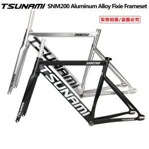 새로운 쓰나미 SNM200 고정 기어 자전거 프레임 셋 700C 알루미늄 합금 레이싱 트랙 Fixie 단일 속도 세트