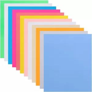 12Pc 열수축 필름 시트 플라스틱 키트 컬러 아트 종이 수작업 액세서리