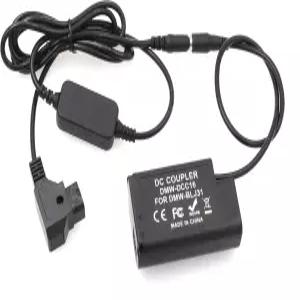 파나소닉 루믹스 DC-S1M S1H S1R S1RM 카메라용 행튼 V 마운트 D-탭과 더미 배터리 DMW-DCC16 커플러 연결