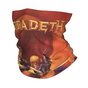 호환 커스텀 M-Megadeth 겨울 헤드밴드 넥워머 남녀 하이킹 사이클링 튜브 스카프 록 헤비메탈 밴드 페이스 반다나 게이터