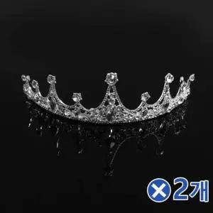 TBZ 셀프웨딩 크리스탈 티아라 장식-러브잇x2개 웨딩소품