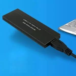 고품질 블랙 외장 USB NGFF 초소형 케이스 M.2 SSD 외장하드케이스2.5 하드디스크케이스 WFLX760