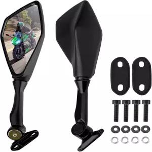 가와사키 닌자 400용 리피셜 모터사이클 리어 뷰 미러 300 650 500 250 ZX6R 636 EX400 360 회전 ABS