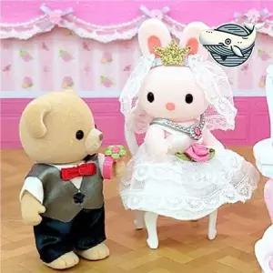 [하프클럽/브이와이]인형놀이 웨딩 컬러풀 완구 콩지래빗 역할극
