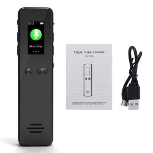 호환 64GB 메모리 1536Kbps TFT 스크린 내장 스피커 18시간 배터리 수명 휴대용 음성 녹음기