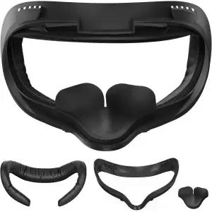 SUPERUS 페이셜 인터페이스 및 커버 패드 Oculus Quest 2용 탈착식 코 가드 땀 방지 PU 폼 쿠션 Meta VR 액