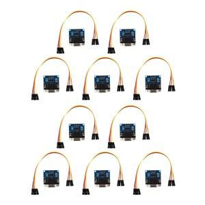 호환 B04B-10X MAX3232 RS232 직렬 포트-TTL 변환기 모듈 DB9 커넥터 점프 케이블 4개