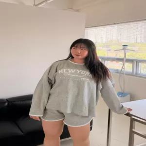뉴욕 오버핏 데일리 투피스 셋업 (긴팔+반바지 세트)