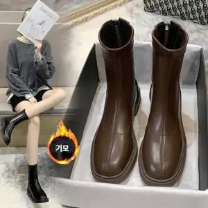 오너클랜 로우힐 여성부츠 가을 봄구두 워커부츠 통굽 신상 봄