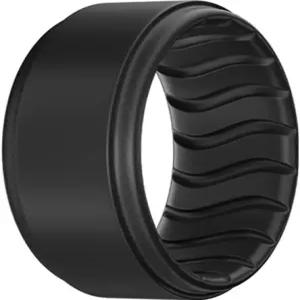 두케 실리콘 링 남성 밴드 블랙 블루 통기성 웨이브 디자인