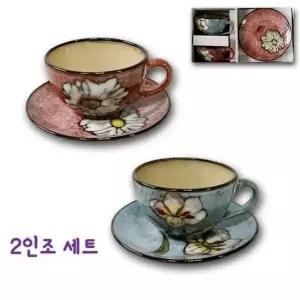 부부 커피잔 2인조 세트 핸드페인팅 박스포장 선물용 커피컵