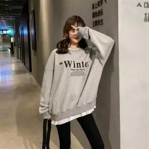 맨투맨티셔츠 레이어드 여성 기모 맨투맨티셔츠
