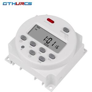 GTHURCS 220V 110V 24V 12V CN101A 타이머 스위치 디지털 LCD 전원 프로그래밍 가능 시간 릴레이 16A