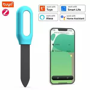 호환 Tuya Zigbee 토양 센서 습도 온도 수분 감지기 경보기 스마트 라이프 홈 어시스턴트 식 정원용 실시간