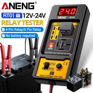 자동차 릴레이 테스터 전압 ANENG RT01 범용 11-25V 배터리 점검 LED 표시등 진단기