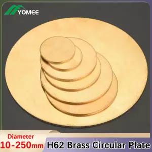 황동판 신주판  H62 황동 플레이트 디스크 원형 얇은 노란색 구리 시트 직경 10-250mm 두께 0.3-5mm