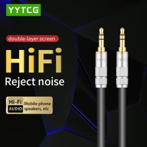 3.5mm 잭 AUX 케이블 남성-남성 오디오 스피커 호환 라인 와이어 코드 어댑터 호환  MP3 헤드폰용