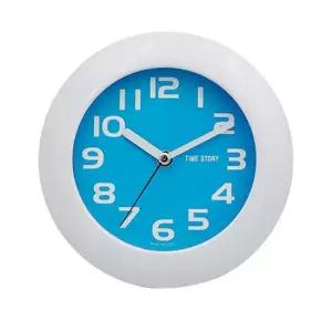 방수시계 방습 흡착식 벽시계 욕실용품 19cm 블루 거실용품 무소음벽시계