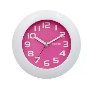 방수시계 방습 흡착식 벽시계 욕실용품 19cm 핑크 거실용품 무소음벽시계