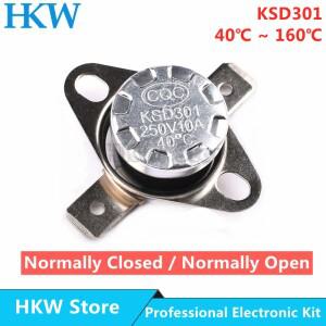 2pcs 바이메탈 온도 조절기 KSD301 스위치 열 제어 40  160C 섭씨 수동 재설정 75 80 85 65