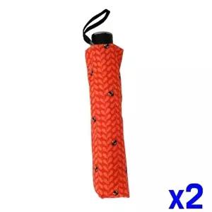 TBZ 3단 수동우산 55x8xm 무당벌레 x2개 접이식우산